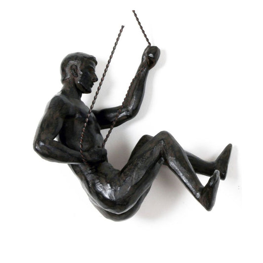 Abseiling Man Black Ornament