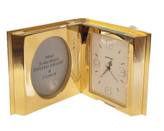 Gold-tone Plated Photo Frame Clock