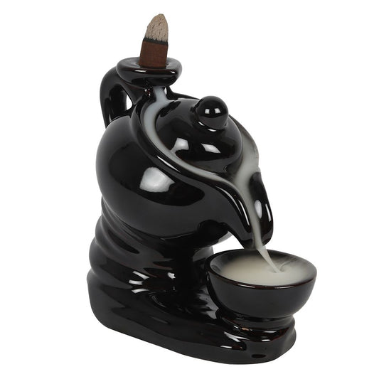 Black Backflow Incense Burner Teapot