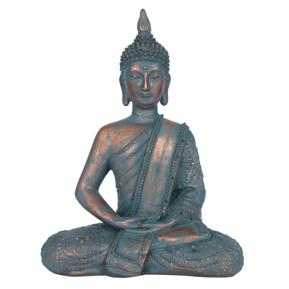 Blue & Copper Buddha Statue