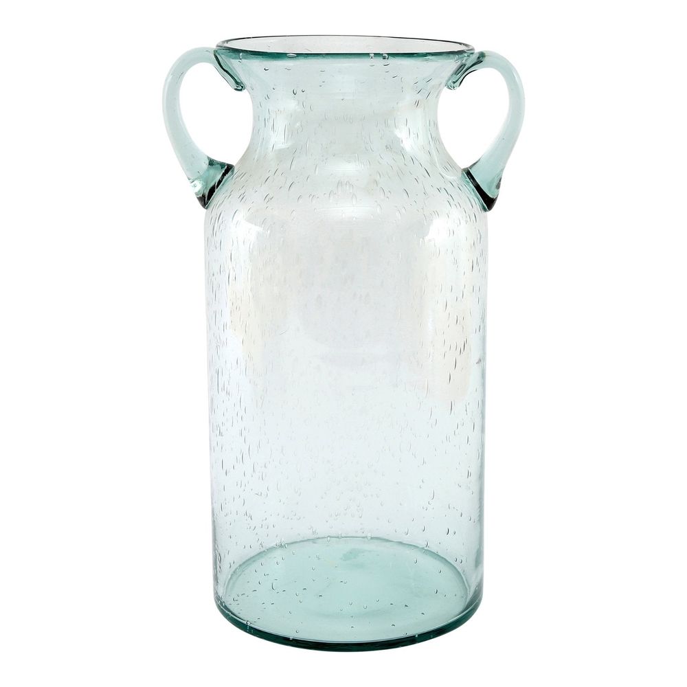 Glass Flower Vase with Handles