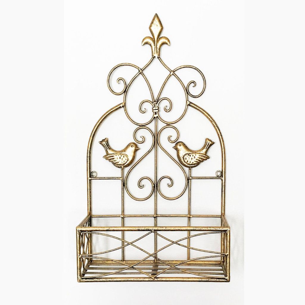 Large Gold Wall Planter Shelf Unit Gonda