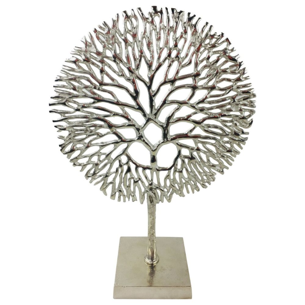 Silver Coral Sculpture