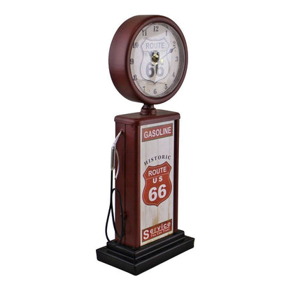 Red Retro Gas Pump Clock