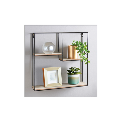 Multi-Section Square Wall Shelf