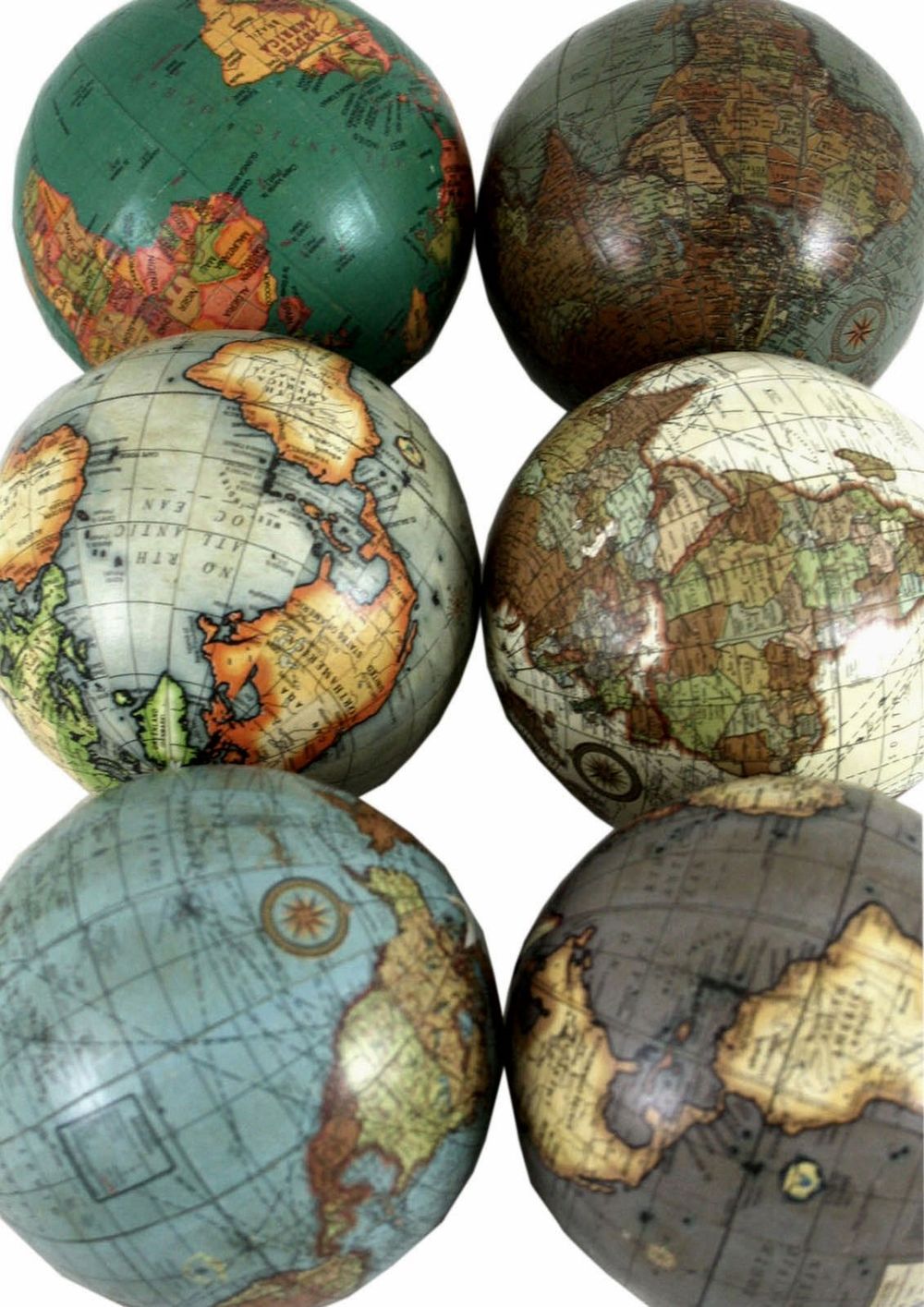 6 Mini Decorative Globes