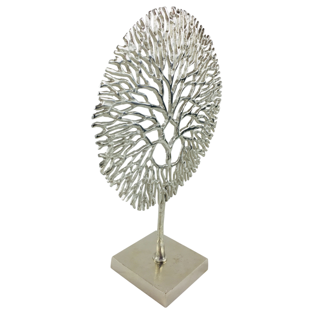 Silver Coral Sculpture