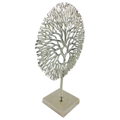 Silver Coral Sculpture