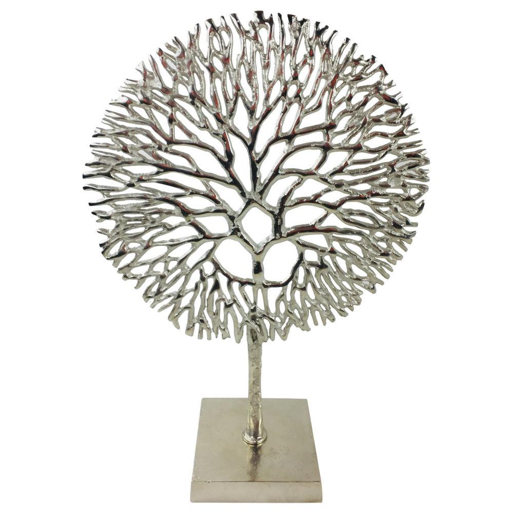 Silver Coral Sculpture