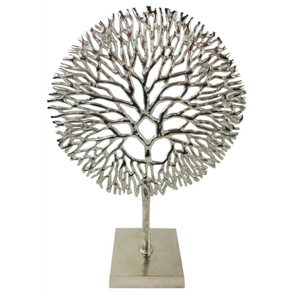 Silver Coral Sculpture