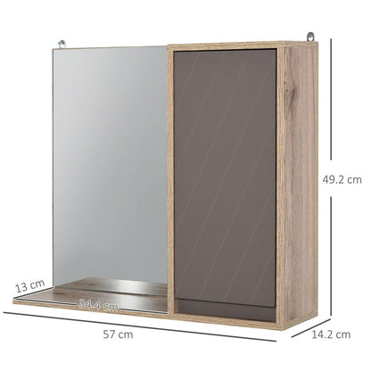 Wall Mounting Bathroom Cabinet & Mirror Shelf Door