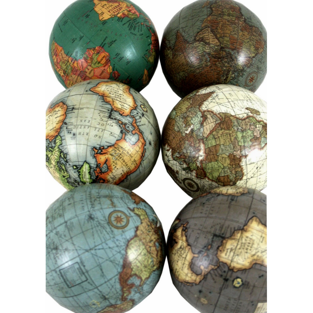 Decorative Globes In Assorted Colours - Set of 6