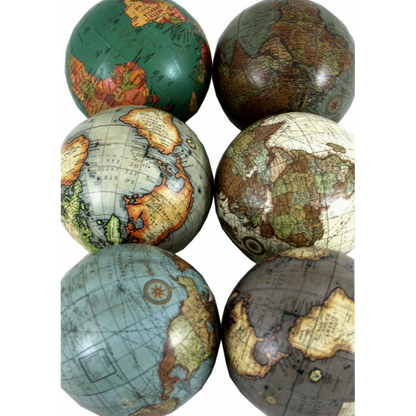 Decorative Globes In Assorted Colours - Set of 6