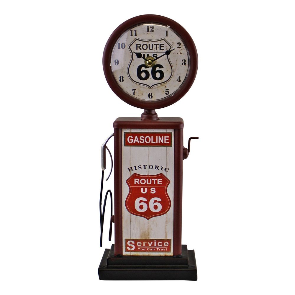 Red Retro Gas Pump Clock