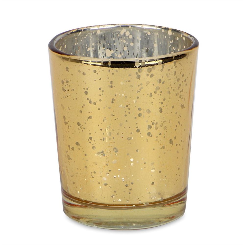 Speckled Gold Tea Light Holders - Set of 12