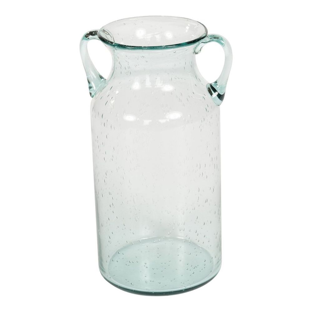 Glass Flower Vase with Handles