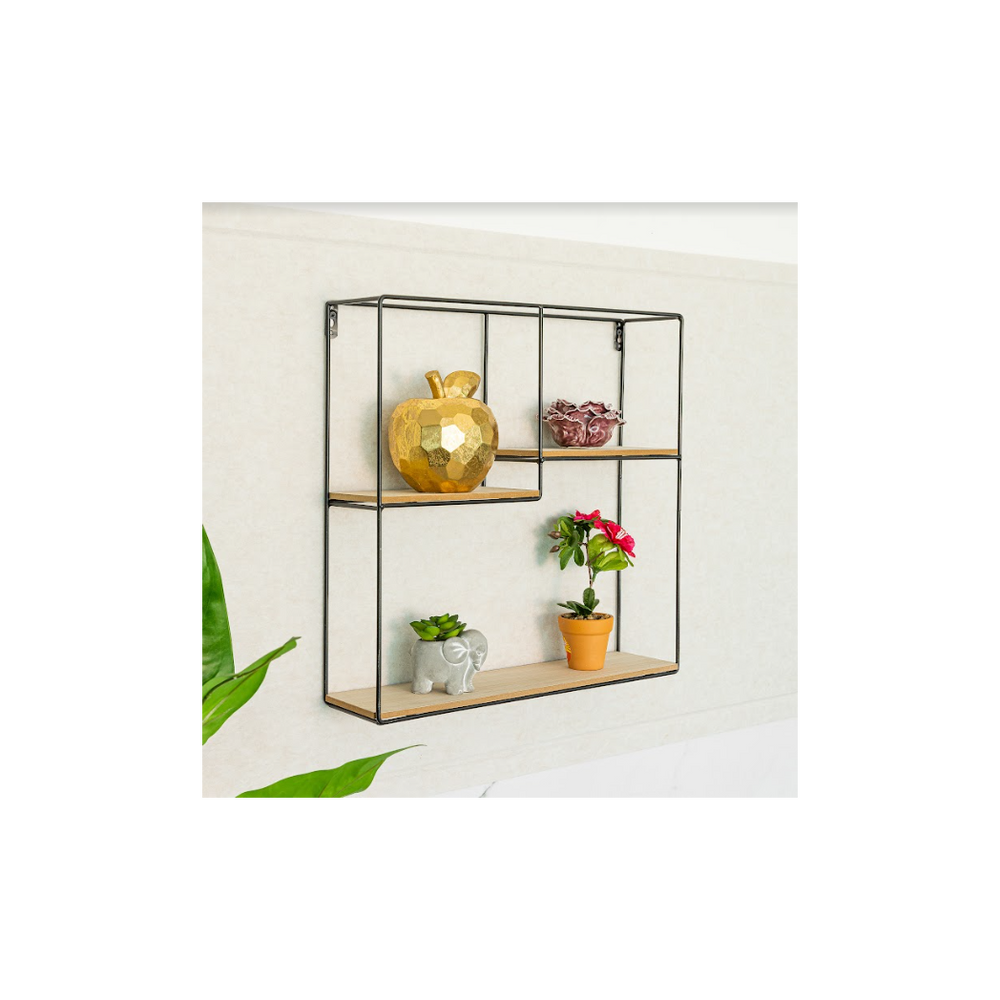 Multi-Section Square Wall Shelf