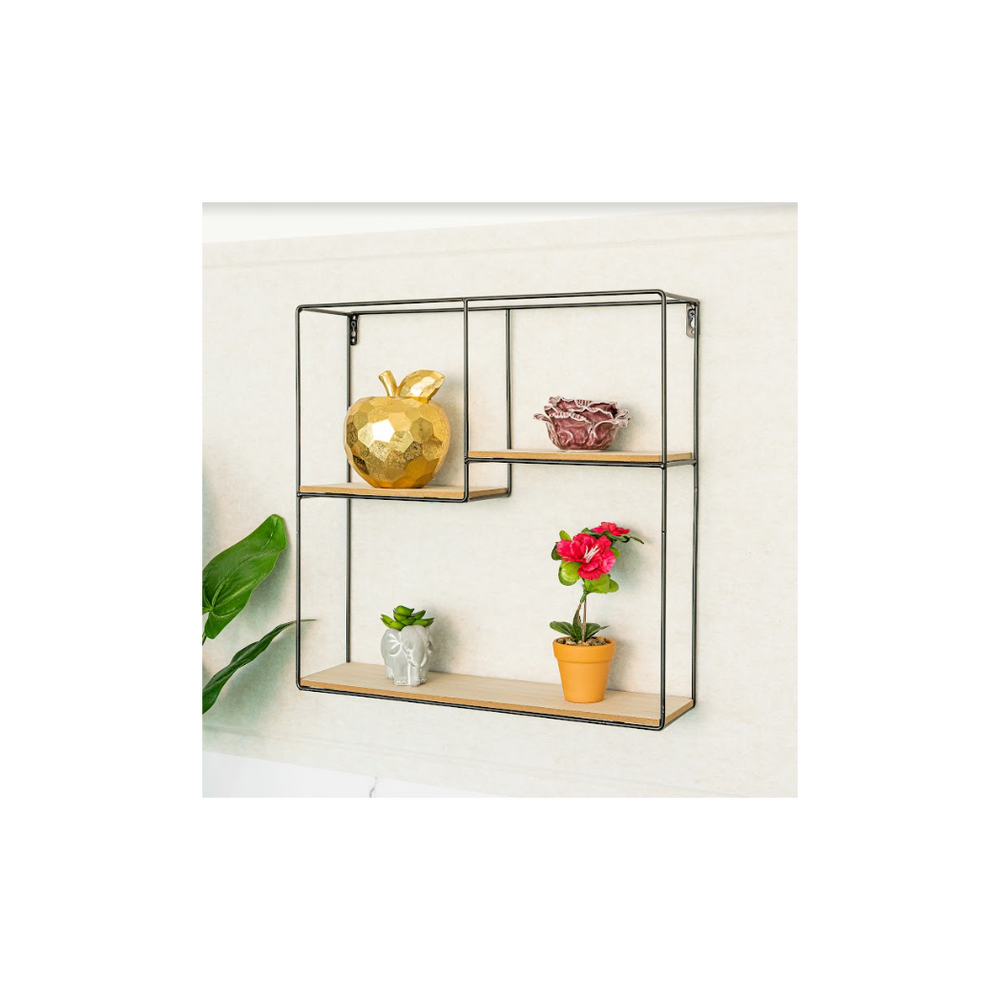 Multi-Section Square Wall Shelf