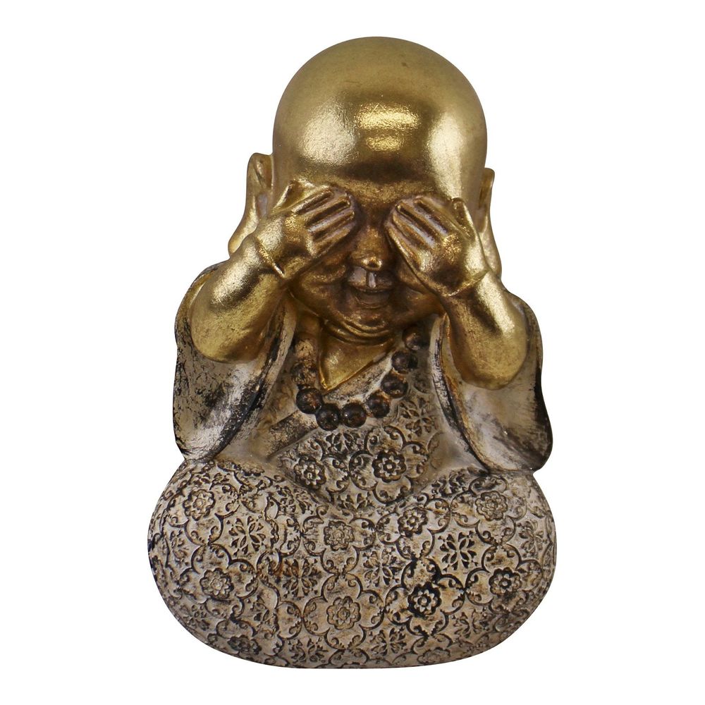 See no evil gold buddha