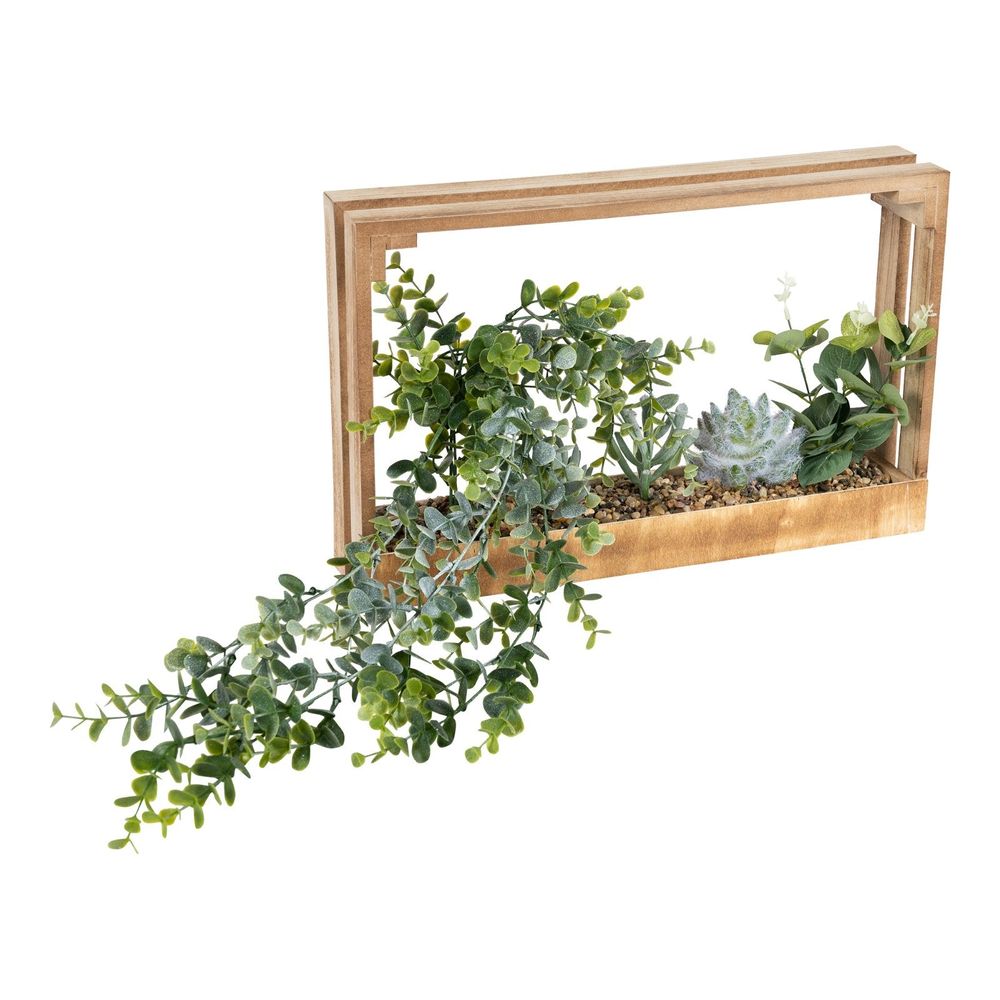 Modern Succulent Wall Crate Shelf