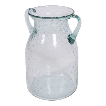 Glass Flower Vase with Handles