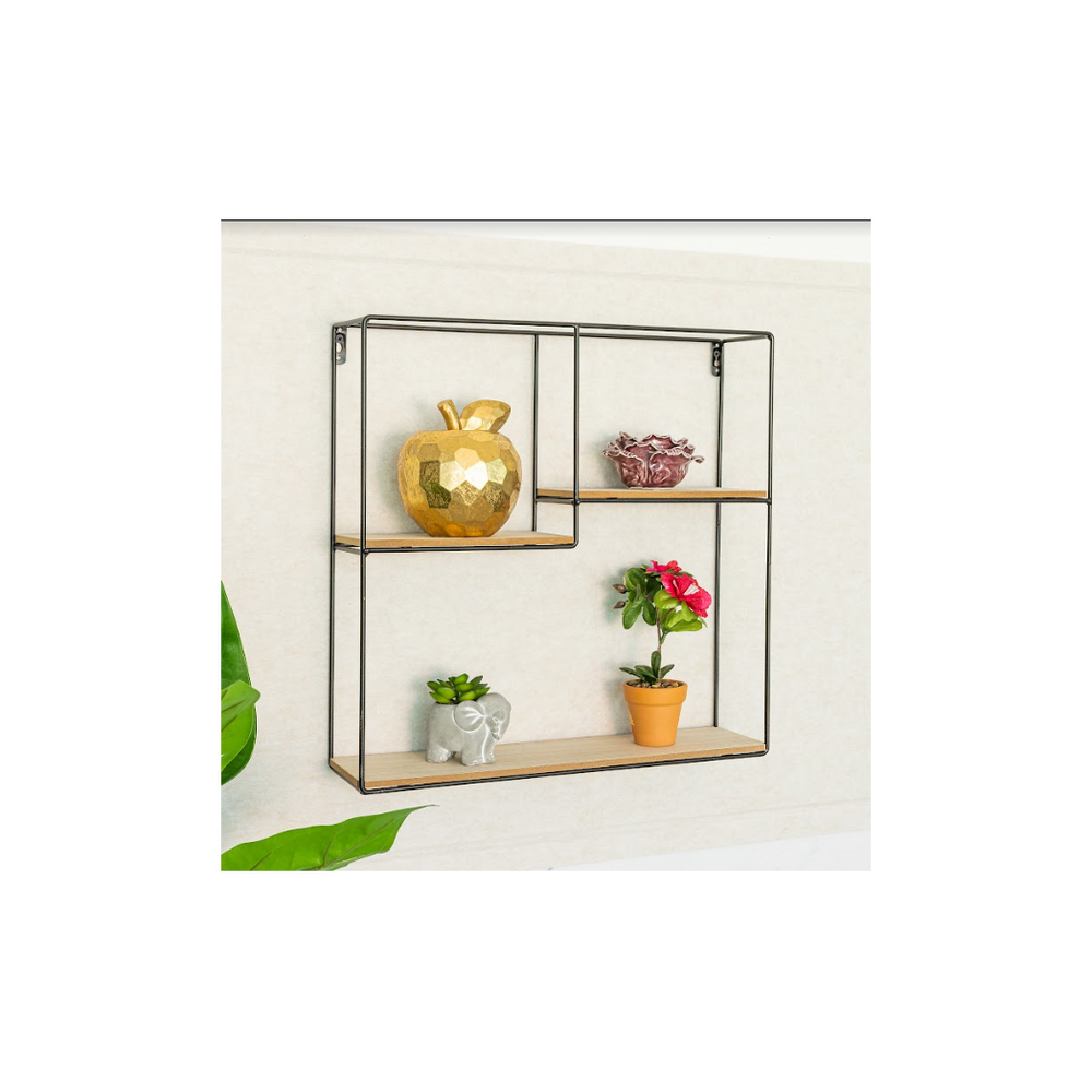 Multi-Section Square Wall Shelf