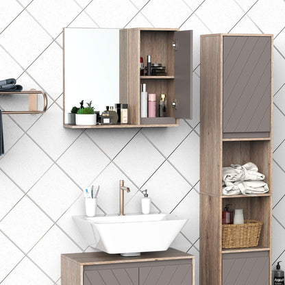 Wall Mounting Bathroom Cabinet & Mirror Shelf Door